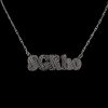 Sorority item, S.G. Rho Engraved Sterling Silver nameplate necklace on silver rope chain